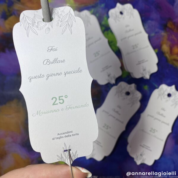 1 Pezzo Tag Scintille Personalizzato, Decorazioni Fai Brillare, Etichette Bomboniere, Matrimoni, Compleanni, Eventi Speciali (SPK-FLR-03) - immagine 4