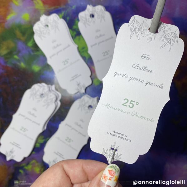 1 Pezzo Tag Scintille Personalizzato, Decorazioni Fai Brillare, Etichette Bomboniere, Matrimoni, Compleanni, Eventi Speciali (SPK-FLR-03) - immagine 5